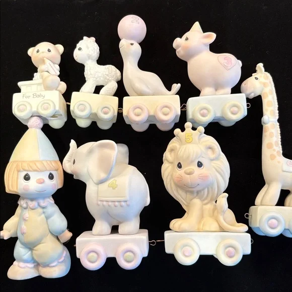 Precious moments birthday train circus clown figurine set baby 1 2 3 4 5 6 - Picture 2 of 13